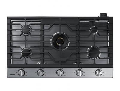 36" Samsung Gas Cooktop With 22 K BTU Dual Burner - NA36N7755TS