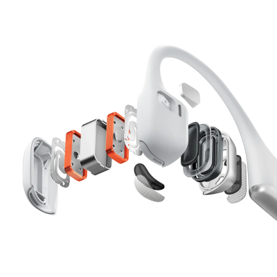 Shokz Bone Conduction Standard Open-Ear Bluetooth Headphone in Silver - OpenRun Pro 2 (S)