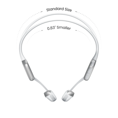 Shokz Bone Conduction Mini Open-Ear Bluetooth Headphone in Silver - OpenRun Pro 2 Mini (S)