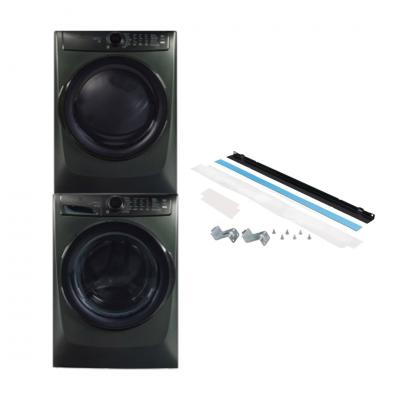 27" Electrolux 5.2 Cu. Ft. Front Load Washer 8.0 Cu. Ft. Gas Dryer and Stacking Kit - STACKIT7X-ELFW7738AA-ELFG7738AA