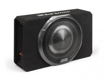 Alpine 10" BassRev Powered Shallow Subwoofer Enclosure with OPTIM Sync Technology - PWV-SB10