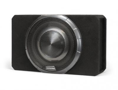 Alpine 10" BassRev Powered Shallow Subwoofer Enclosure with OPTIM Sync Technology - PWV-SB10