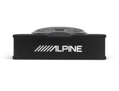 Alpine 10" BassRev Powered Shallow Subwoofer Enclosure with OPTIM Sync Technology - PWV-SB10