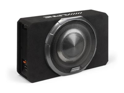 Alpine 10" BassRev Powered Shallow Subwoofer Enclosure with OPTIM Sync Technology - PWV-SB10