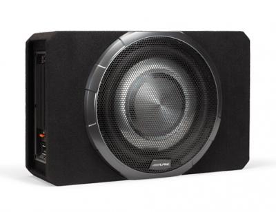 Alpine 12" BassRev Powered Shallow Subwoofer Enclosure with OPTIM Sync Technology - PWV-SB12