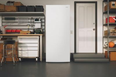 28" Frigidaire 13 Cu. Ft. Garage Ready Upright Freezer in White - FFUE1326AW
