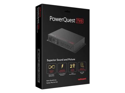 Audioquest 3-Outlet Non-Sacrificial Surge Protector for Wall-Mounted TVs - PowerQuest TV3