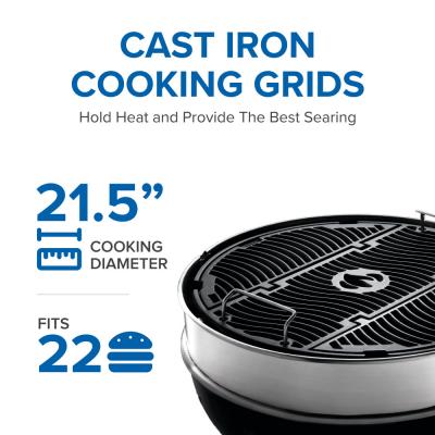 22" Napoleon Rebel PRO 22 Charcoal Kettle Grill - RBP22K-LEG-3