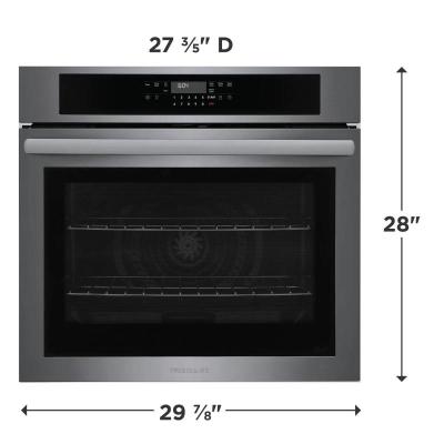 30" Frigidaire 5.3 Cu. Ft. Electric Single Wall Oven in Black Stainless Steel - FCWS3030AD