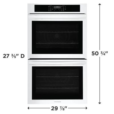 30" Frigidaire 10.6 Cu. Ft. Electric Double Wall Oven in White - FCWD3030AW