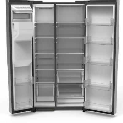 36" GE 28 Cu.Ft. Side-by-Side Refrigerator with Ice and Water Dispenser in Stainless Steel - GSS28PYYFS