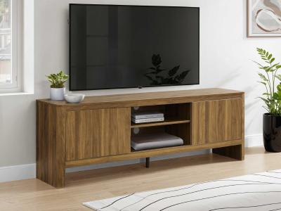 Monarch 72"L TV Stand in Dark Walnut with 2 Doors - i 2833