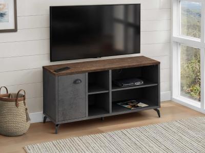 Monarch 48"L TV Stand in Grey Concrete / Medium Brown Reclaimed - i 2830