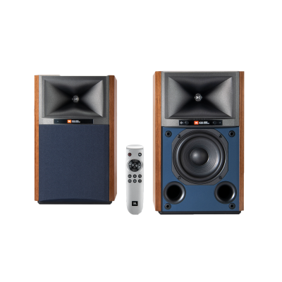 JBL Studio Monitor Powered Bookshelf LoudSpeaker System in Walnut - JBL4305PWALAM