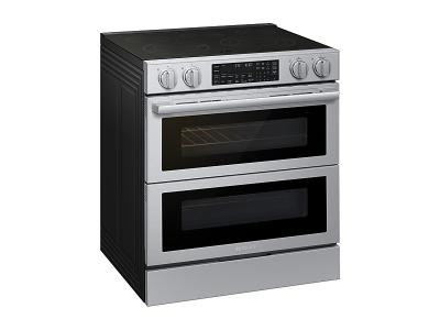 Samsung 6.3 Cu. Ft. Electric Slide-In Range with 90H Flex Duo True Convection Air Fry Max and Illuminated Precision Knobs - NSE90H63DRAC