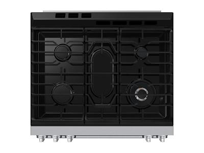 30" Samsung 6.0 Cu. Ft. Gas Slide-In Range with 90H Flex Duo True Convection with Air Fry Max Illuminated Precision Knobs - NSG90H60DRAA
